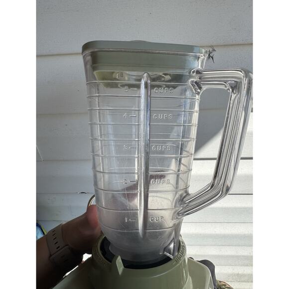 Vintage Osterizer Imperial Blender Cycle Blend 10 Avocado Green Works Tested - Picture 8 of 9